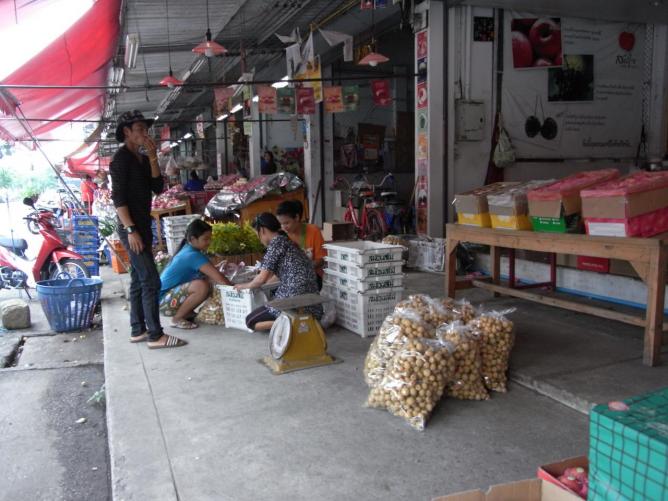 Longans au marché Thaï